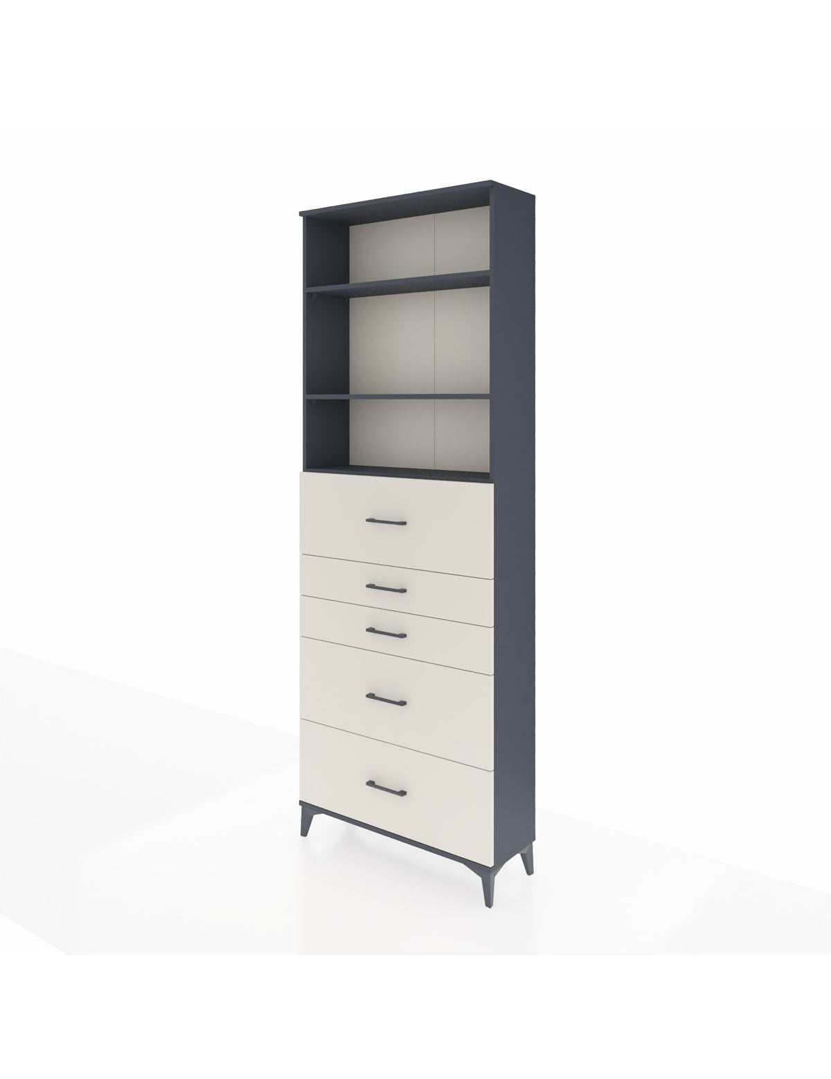 Arges Dolap 3 Raflı 5 Çekmeceli 88x30x243 - S33M194V4A