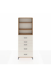 Arges Dolap 3 Raflı 5 Çekmeceli 88x30x243 Çam-Aytaşı