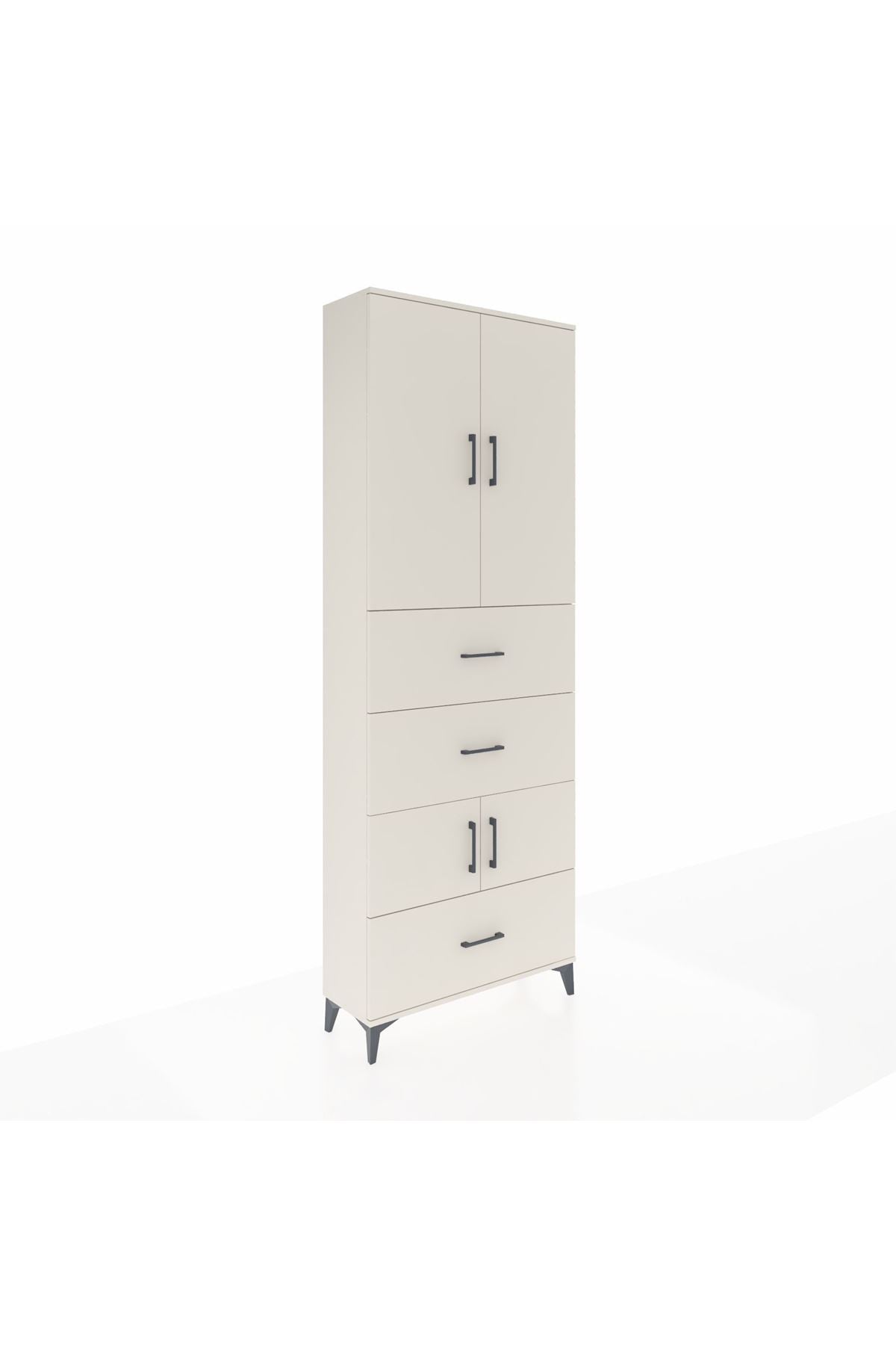 Arges Dolap 4 Raflı 3 Çekmeceli 4 Kapaklı 88x30x243 Aytaşı-Aytaşı