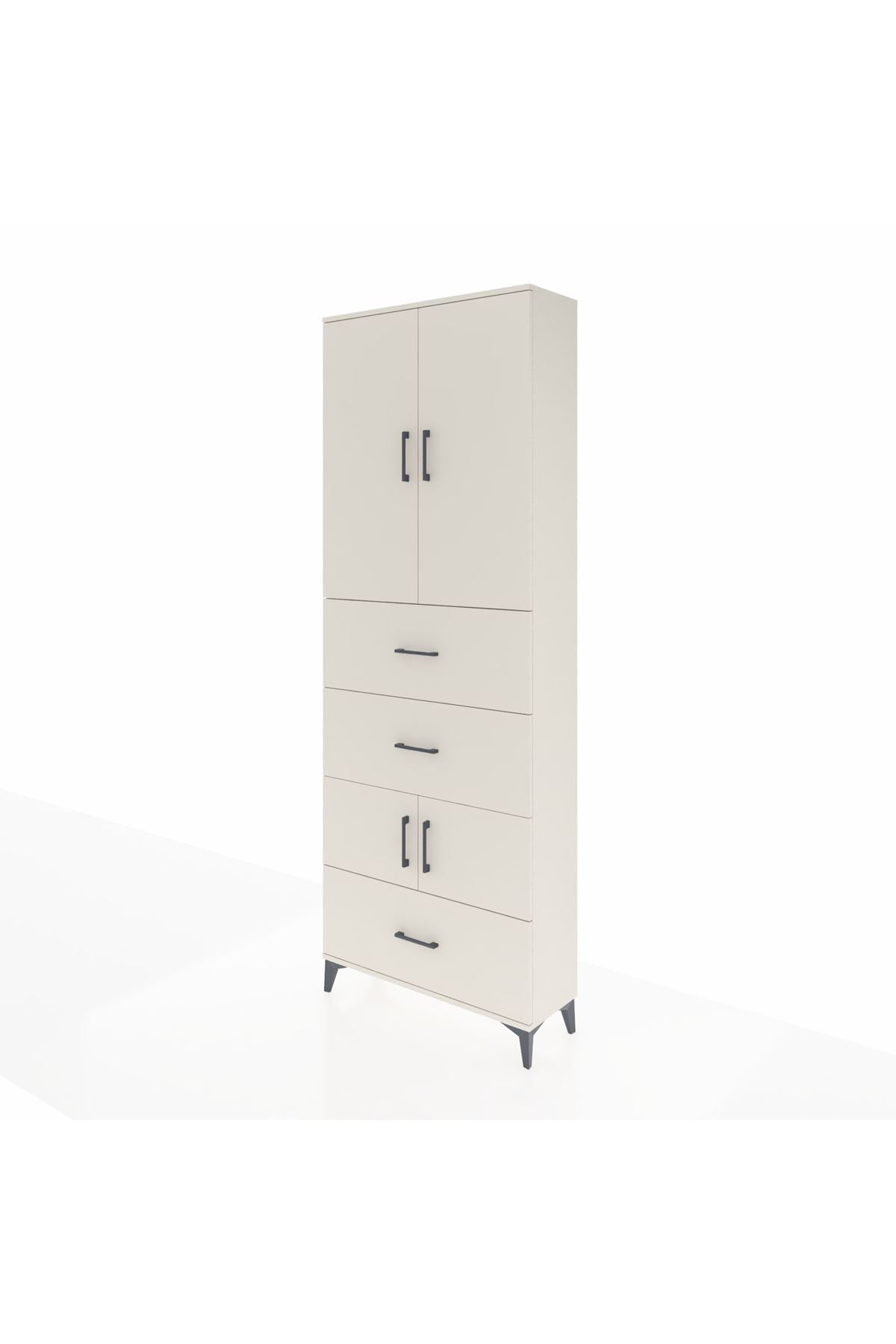 Arges Dolap 4 Raflı 3 Çekmeceli 4 Kapaklı 88x30x243 Aytaşı-Aytaşı