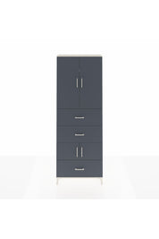 Arges Dolap 4 Raflı 3 Çekmeceli 4 Kapaklı 88x30x243 Aytaşı-Antrasit