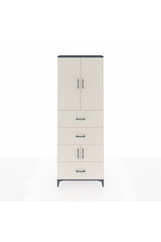 Arges Dolap 4 Raflı 3 Çekmeceli 4 Kapaklı 88x30x243 Antrasit-Aytaşı