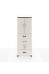Arges Dolap 4 Raflı 3 Çekmeceli 4 Kapaklı 88x30x243