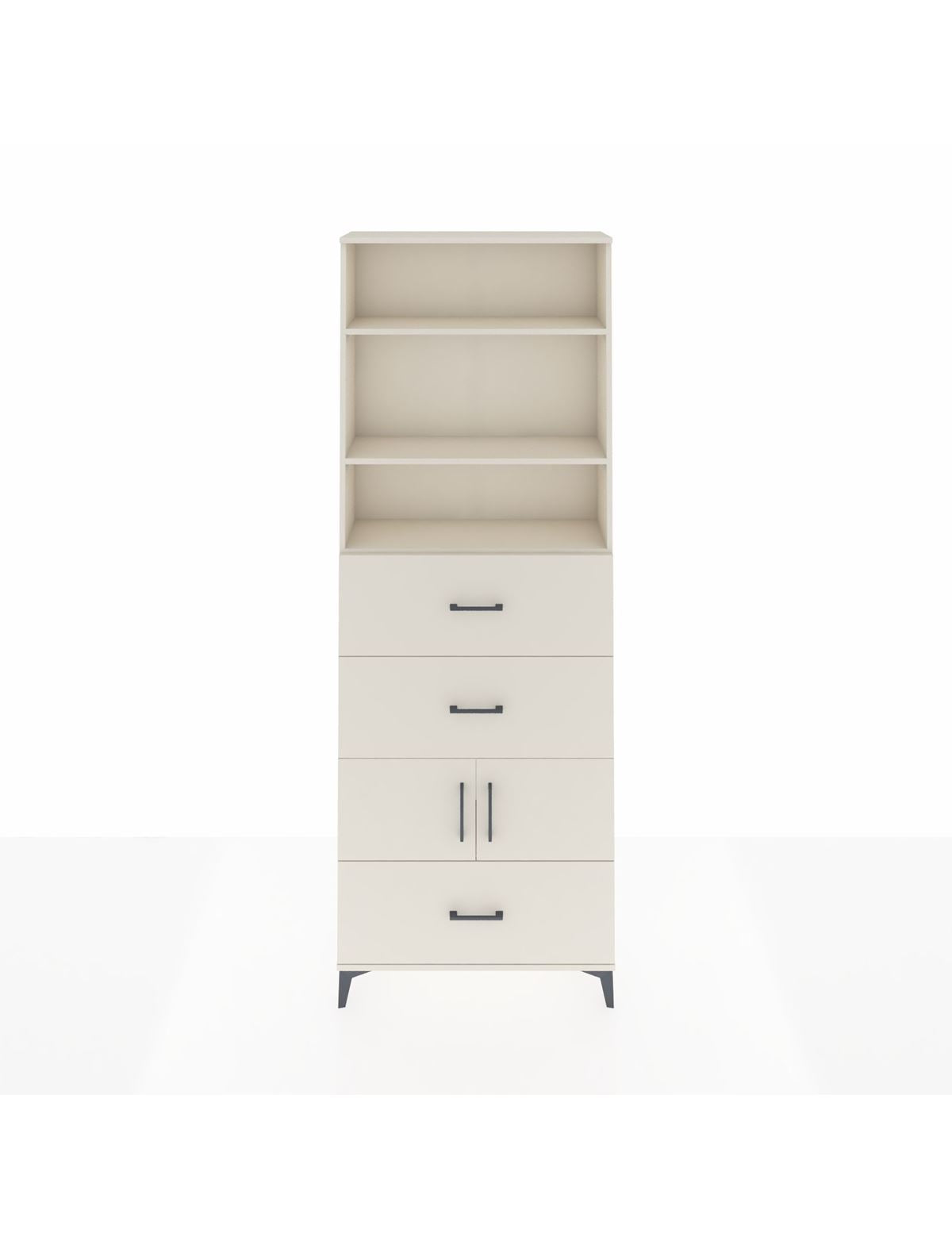 Arges Dolap 4 Raflı 3 Çekmeceli 2 Kapaklı 88x30x243 Aytaşı-Aytaşı