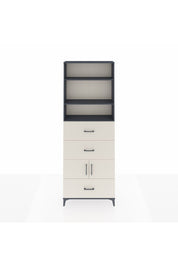 Arges Dolap 4 Raflı 3 Çekmeceli 2 Kapaklı 88x30x243 Antrasit-Aytaşı