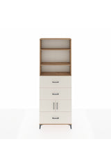 Arges Dolap 4 Raflı 3 Çekmeceli 2 Kapaklı 88x30x243