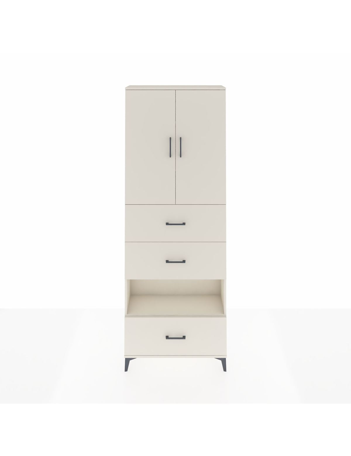 Arges Dolap 4 Raflı 3 Çekmeceli 2 Kapaklı 88x30x243 Aytaşı-Aytaşı