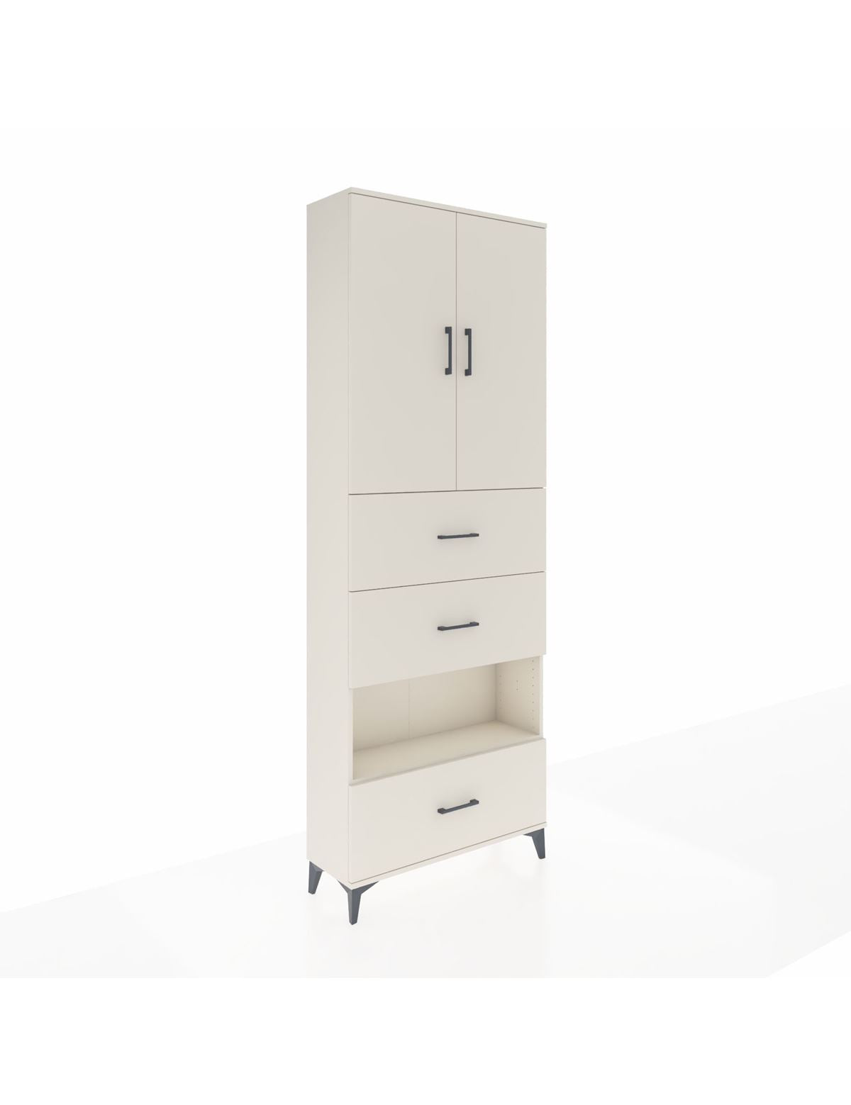 Arges Dolap 4 Raflı 3 Çekmeceli 2 Kapaklı 88x30x243 Aytaşı-Aytaşı