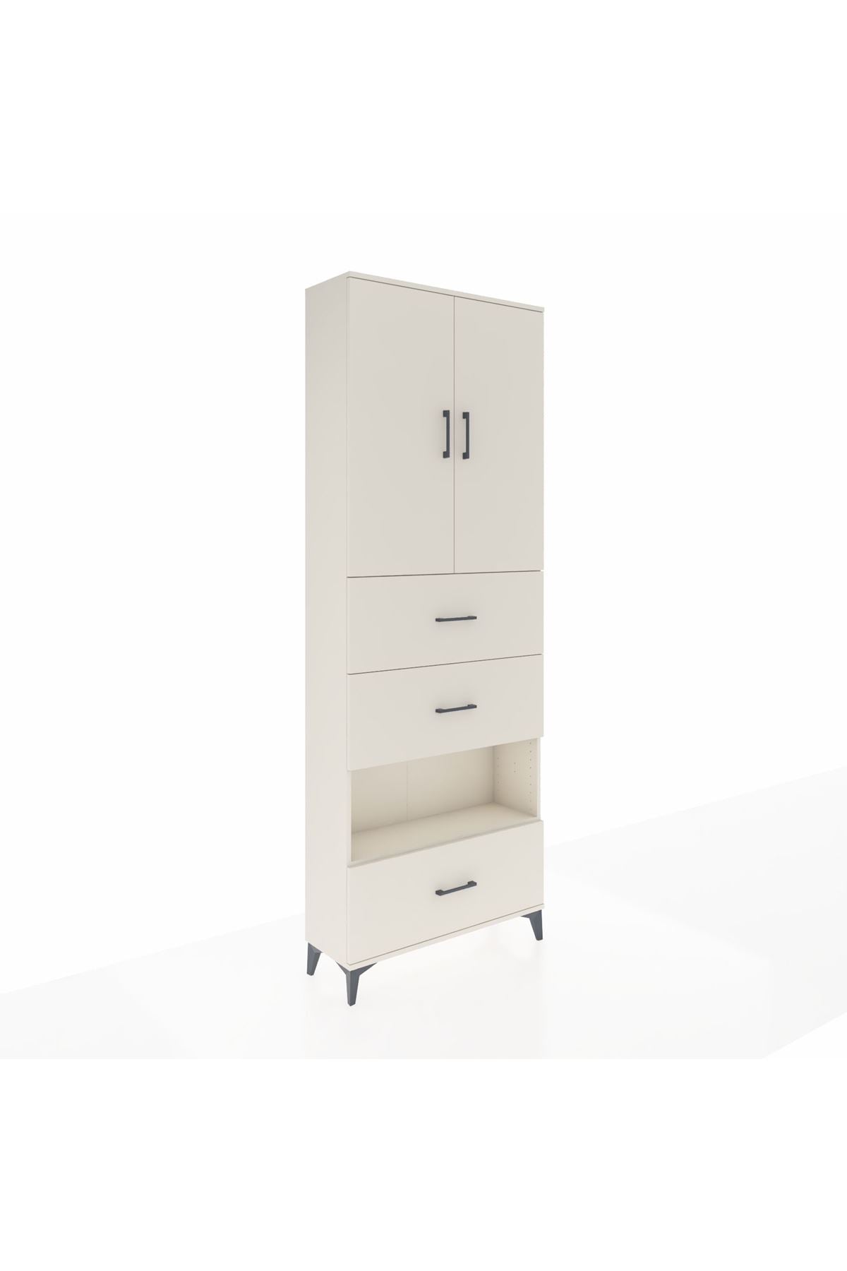 Arges Dolap 4 Raflı 3 Çekmeceli 2 Kapaklı 88x30x243 Aytaşı-Aytaşı