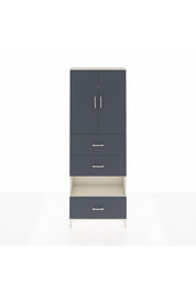 Arges Dolap 4 Raflı 3 Çekmeceli 2 Kapaklı 88x30x243 Aytaşı-Antrasit