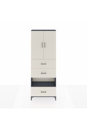 Arges Dolap 4 Raflı 3 Çekmeceli 2 Kapaklı 88x30x243 Antrasit-Aytaşı