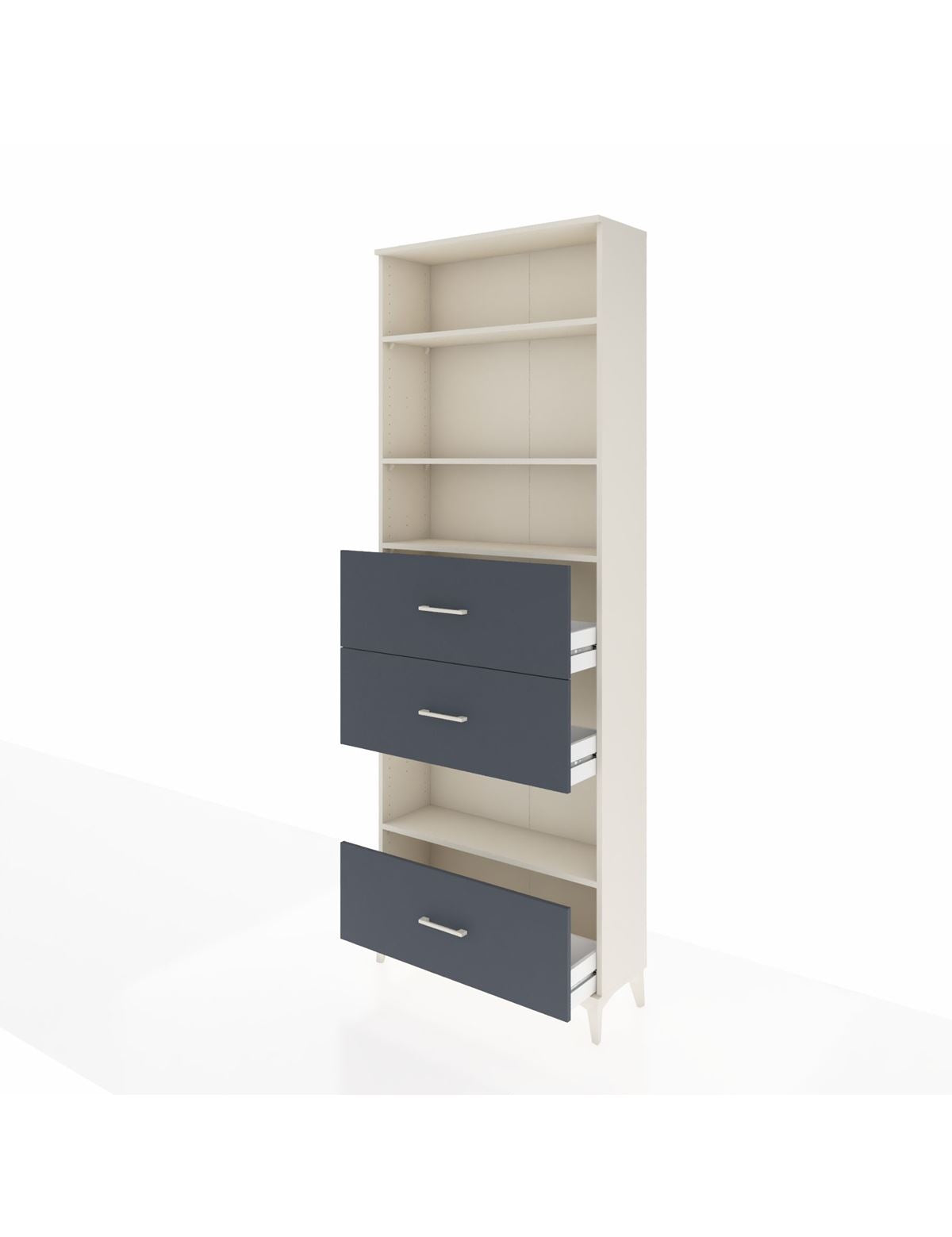 Arges Dolap 4 Raflı 3 Çekmeceli 88x30x243 - S33M198V2A