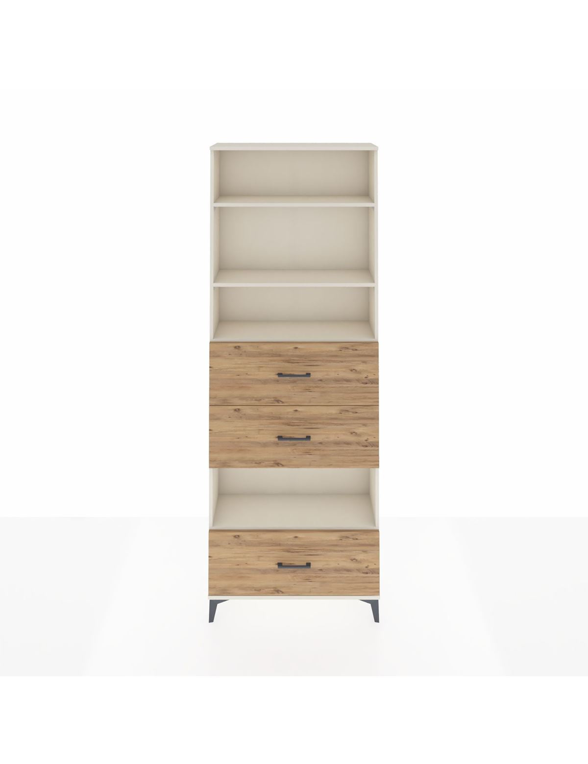 Arges Dolap 4 Raflı 3 Çekmeceli 88x30x243 Aytaşı-Çam