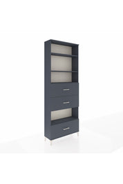 Arges Dolap 4 Raflı 3 Çekmeceli 88x30x243 Antrasit-Antrasit