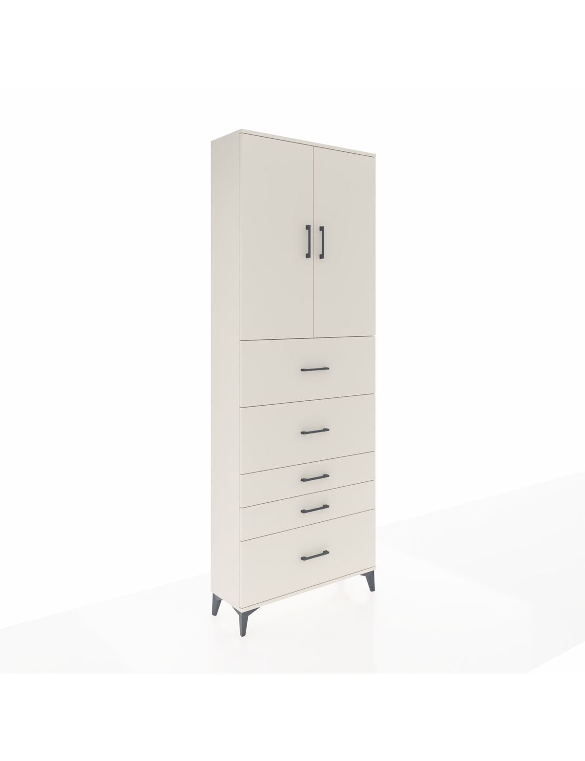 Arges Dolap 3 Raflı 5 Çekmeceli 2 Kapaklı 88x30x243 Aytaşı-Aytaşı