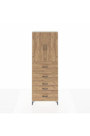 Arges Dolap 3 Raflı 5 Çekmeceli 2 Kapaklı 88x30x243 Aytaşı-Çam
