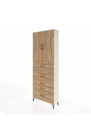 Arges Dolap 3 Raflı 5 Çekmeceli 2 Kapaklı 88x30x243 - S33M199V3A