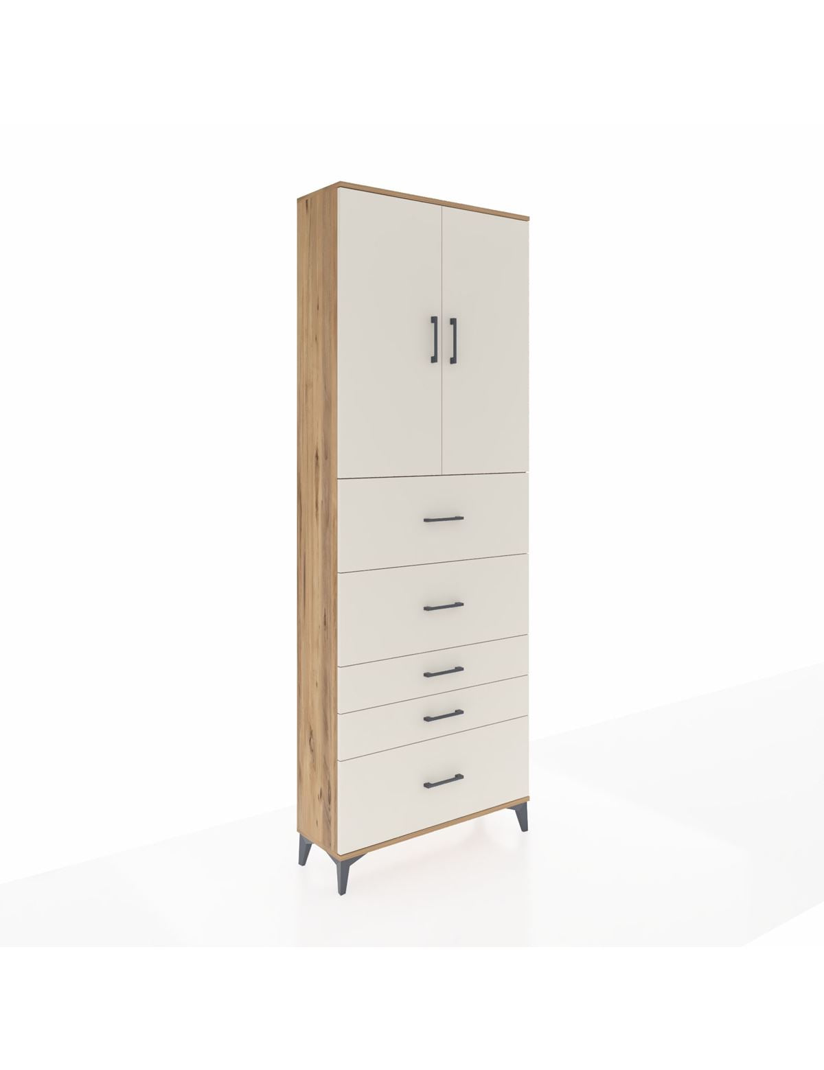 Arges Dolap 3 Raflı 5 Çekmeceli 2 Kapaklı 88x30x243 - S33M199V7A