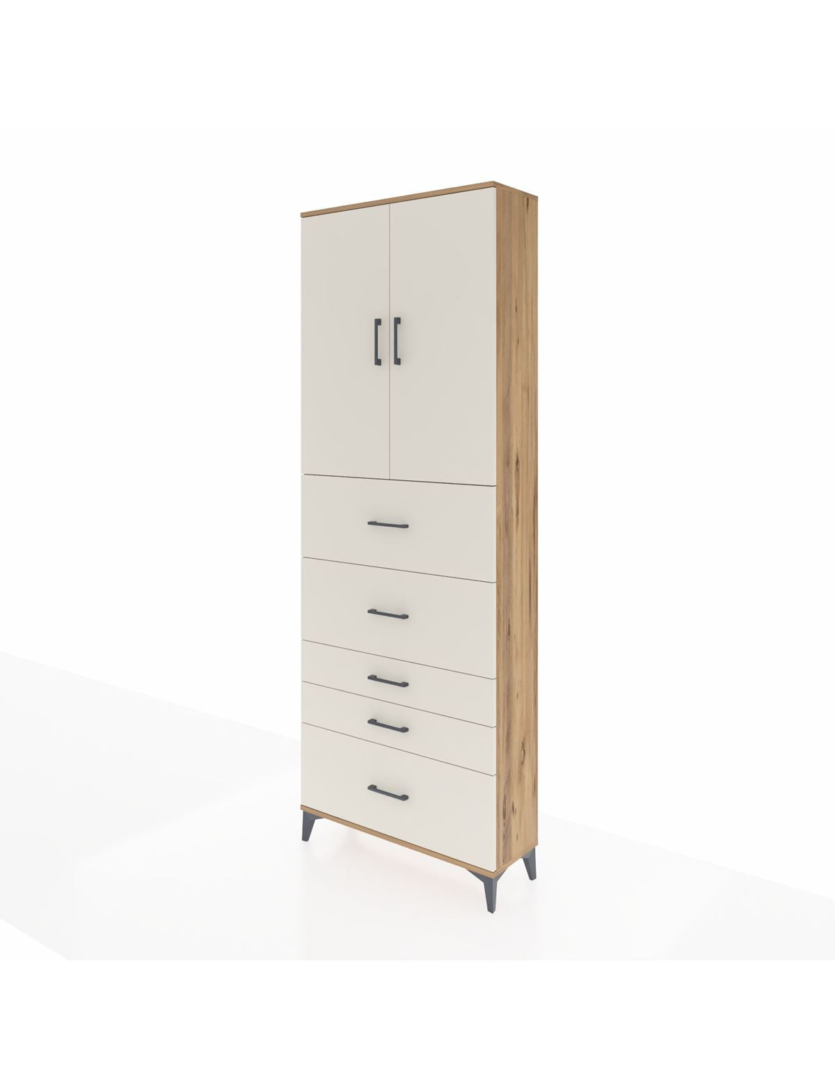 Arges Dolap 3 Raflı 5 Çekmeceli 2 Kapaklı 88x30x243 - S33M199V7A