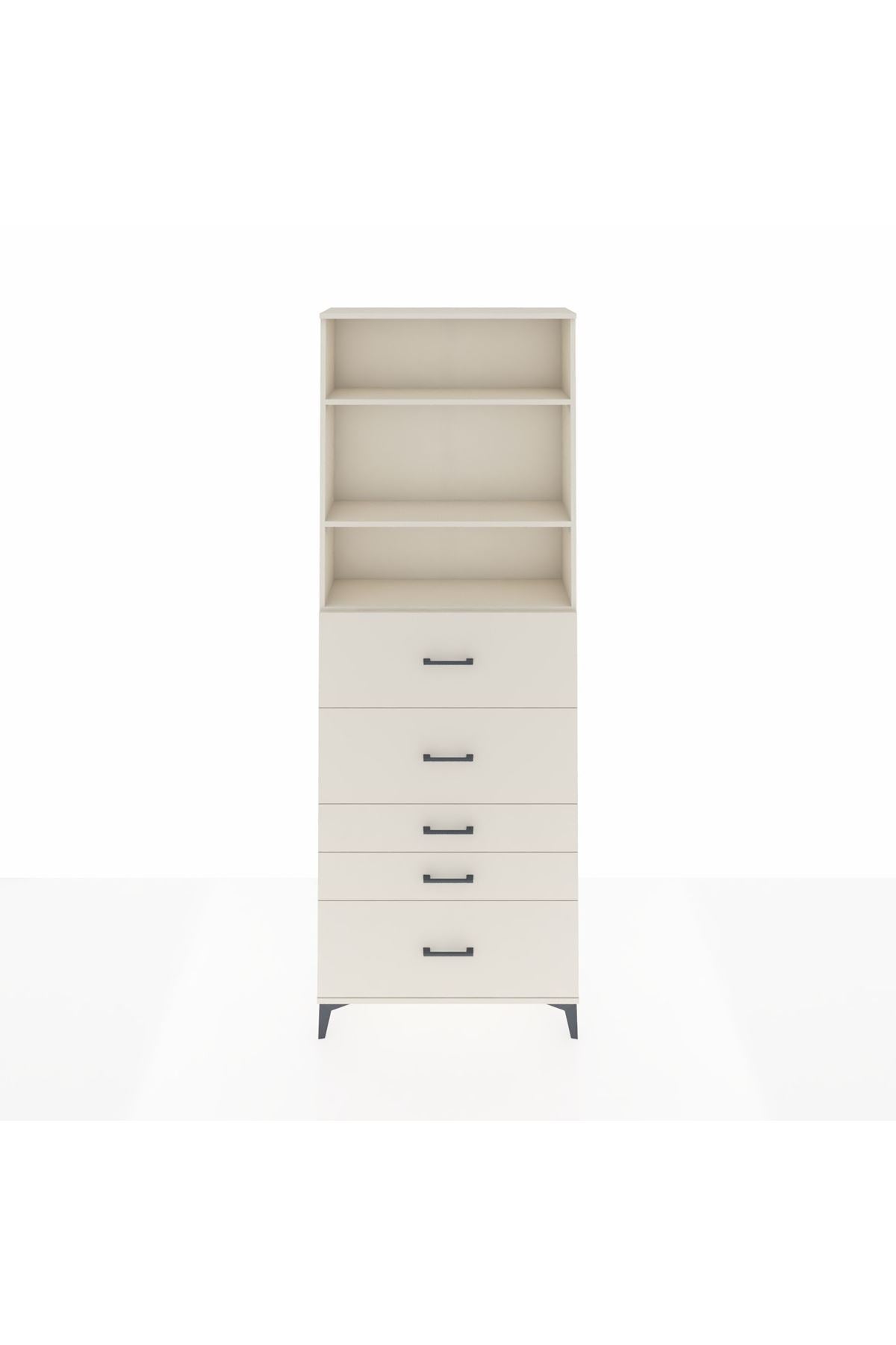 Arges Dolap 3 Raflı 5 Çekmeceli 88x30x243 Aytaşı-Aytaşı