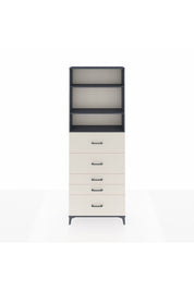 Arges Dolap 3 Raflı 5 Çekmeceli 88x30x243 Antrasit-Aytaşı