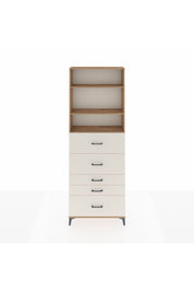 Arges Dolap 3 Raflı 5 Çekmeceli 88x30x243 Çam-Aytaşı