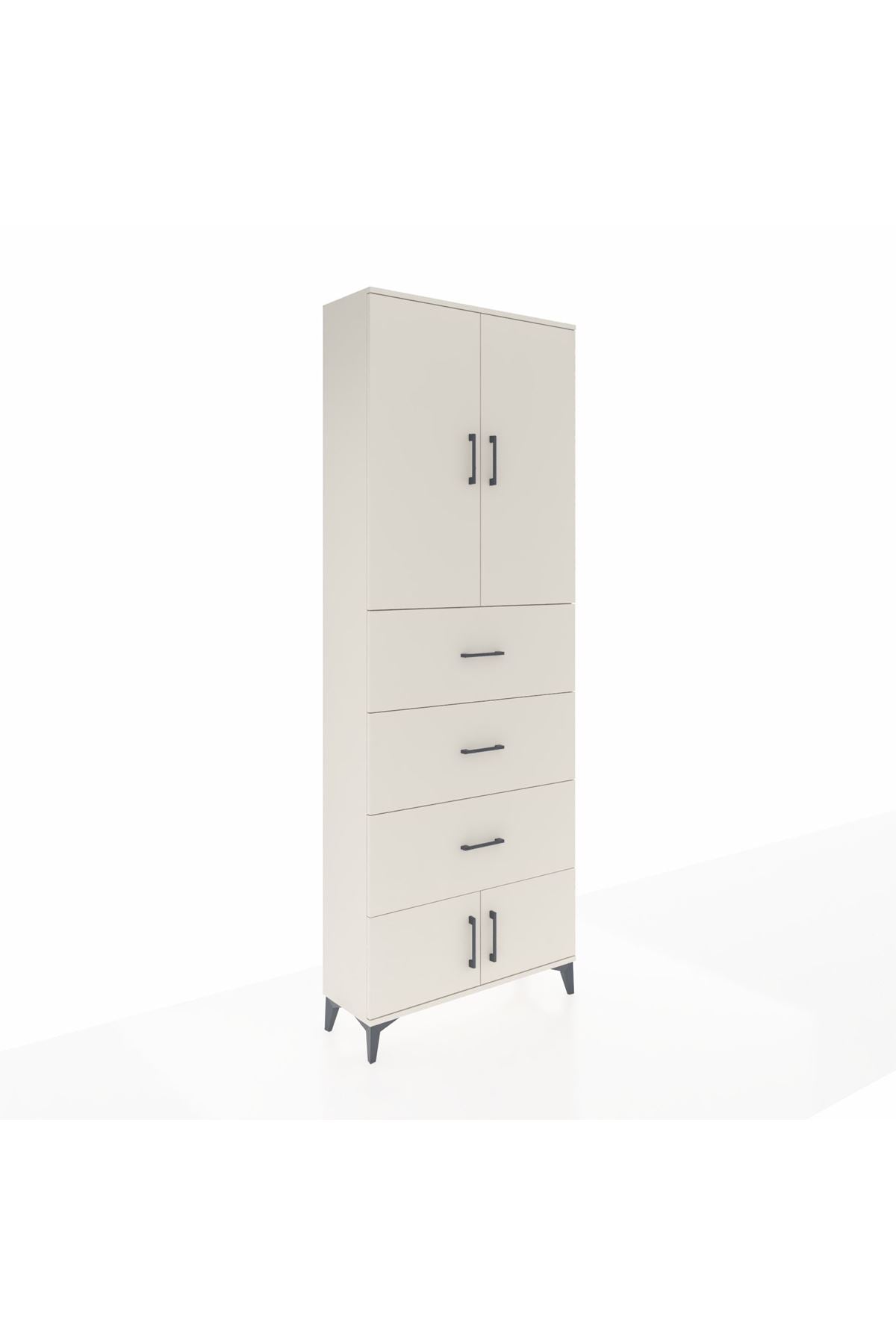 Arges Dolap 3 Raflı 3 Çekmeceli 4 Kapaklı 88x30x243 Aytaşı-Aytaşı