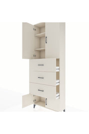 Arges Dolap 3 Raflı 3 Çekmeceli 4 Kapaklı 88x30x243 Aytaşı-Aytaşı