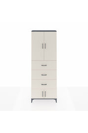 Arges Dolap 3 Raflı 3 Çekmeceli 4 Kapaklı 88x30x243 Antrasit-Aytaşı