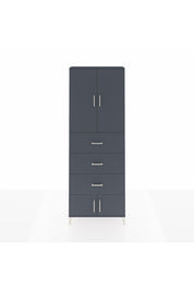 Arges Dolap 3 Raflı 3 Çekmeceli 4 Kapaklı 88x30x243 Antrasit-Antrasit