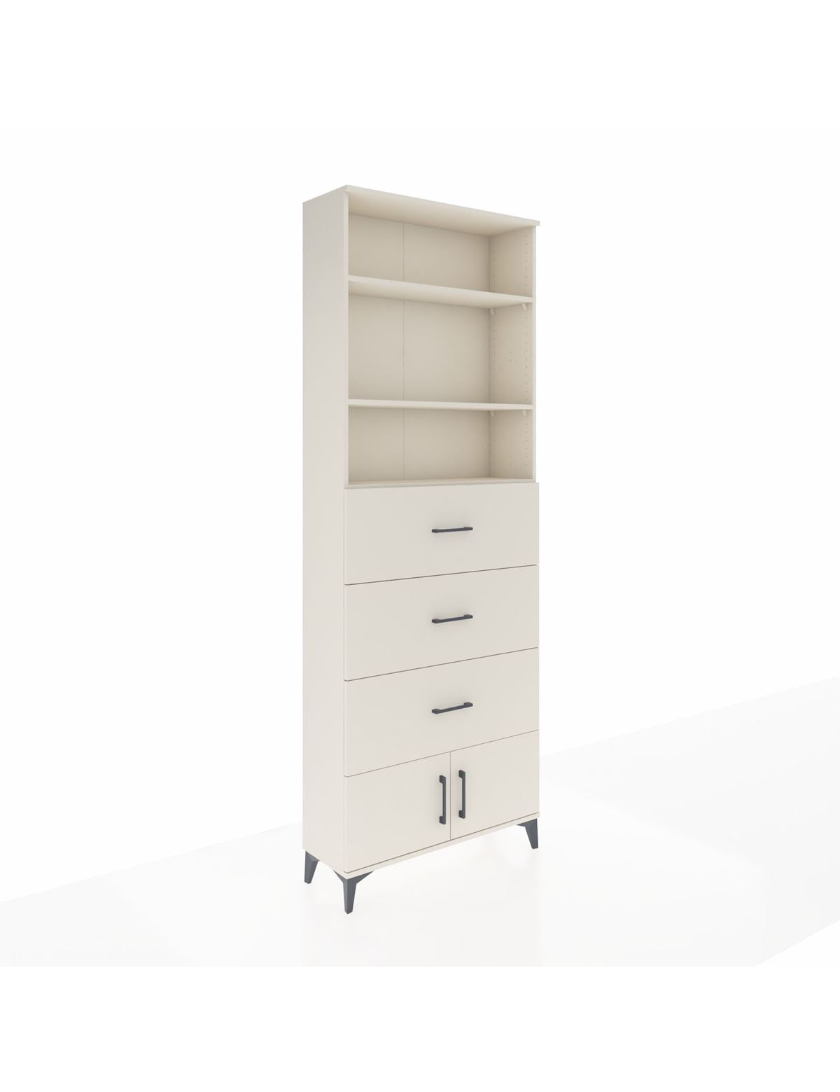 Arges Dolap 3 Raflı 3 Çekmeceli 2 Kapaklı 88x30x243 Aytaşı-Aytaşı