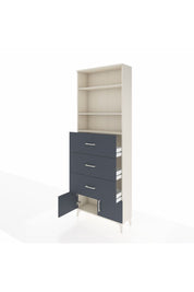 Arges Dolap 3 Raflı 3 Çekmeceli 2 Kapaklı 88x30x243 Aytaşı-Antrasit