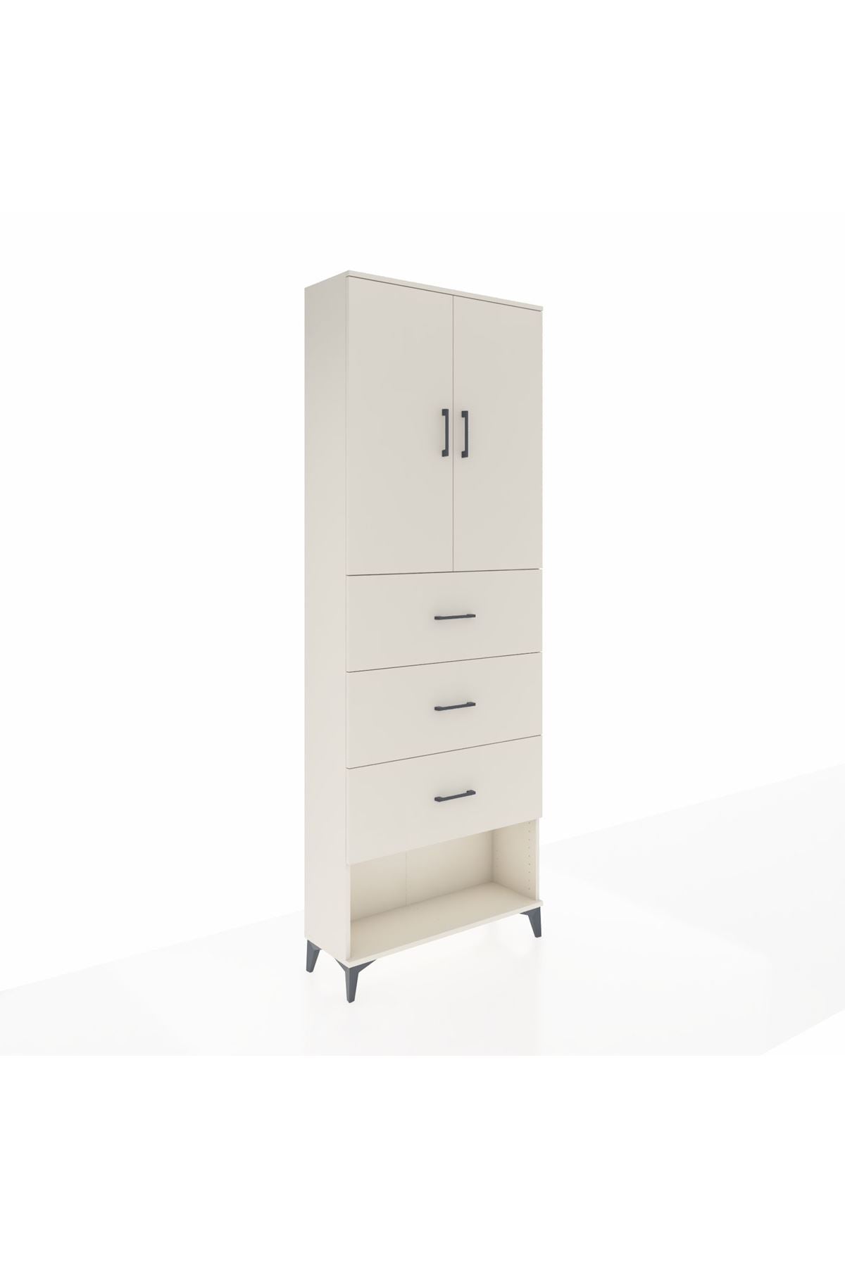 Arges Dolap 3 Raflı 3 Çekmeceli 2 Kapaklı 88x30x243 Aytaşı-Aytaşı