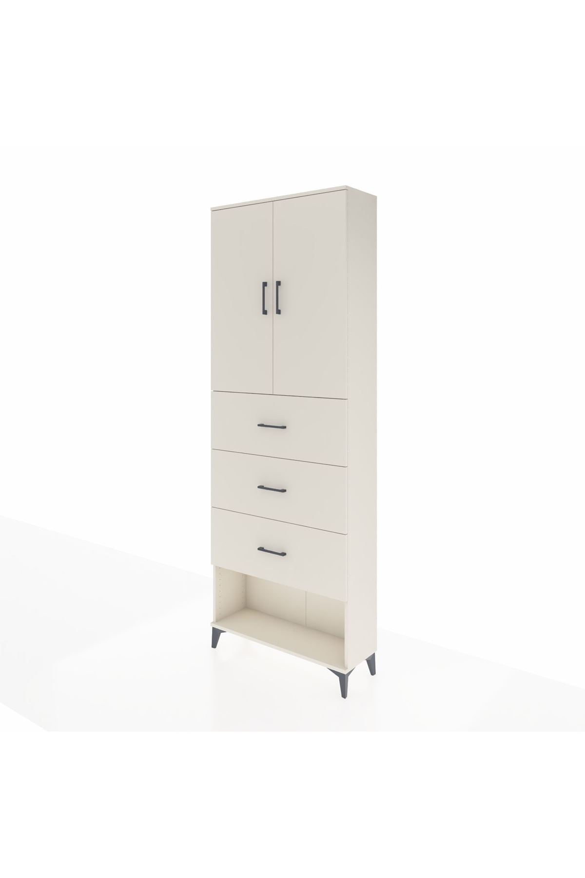 Arges Dolap 3 Raflı 3 Çekmeceli 2 Kapaklı 88x30x243 Aytaşı-Aytaşı