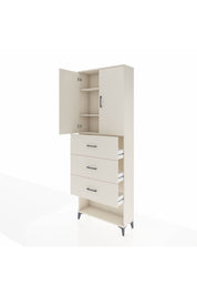 Arges Dolap 3 Raflı 3 Çekmeceli 2 Kapaklı 88x30x243 Aytaşı-Aytaşı