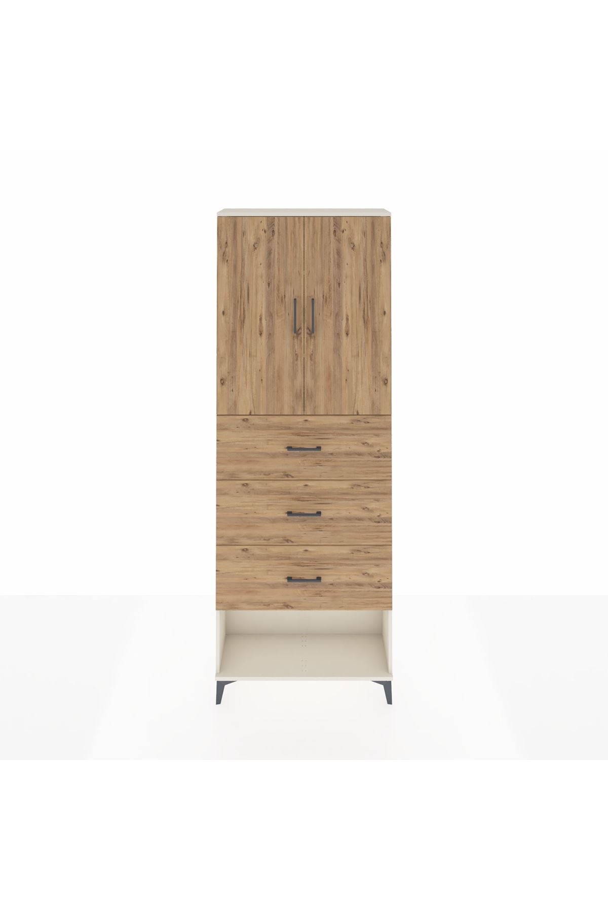 Arges Dolap 3 Raflı 3 Çekmeceli 2 Kapaklı 88x30x243 - S33M203V3A