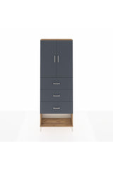 Arges Dolap 3 Raflı 3 Çekmeceli 2 Kapaklı 88x30x243