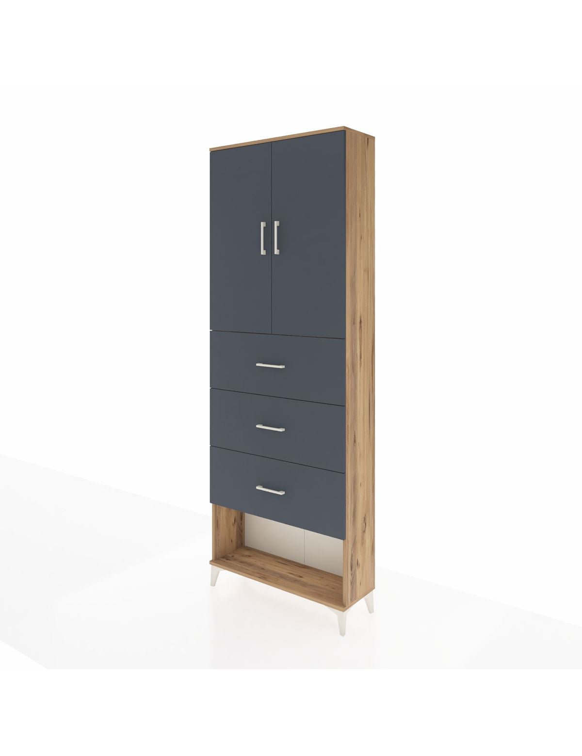 Arges Dolap 3 Raflı 3 Çekmeceli 2 Kapaklı 88x30x243 - S33M203V8A