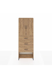 Arges Dolap 3 Raflı 3 Çekmeceli 2 Kapaklı 88x30x243 Çam-Çam