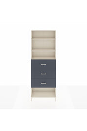 Arges Dolap 3 Raflı 3 Çekmeceli 88x30x243 Aytaşı-Antrasit