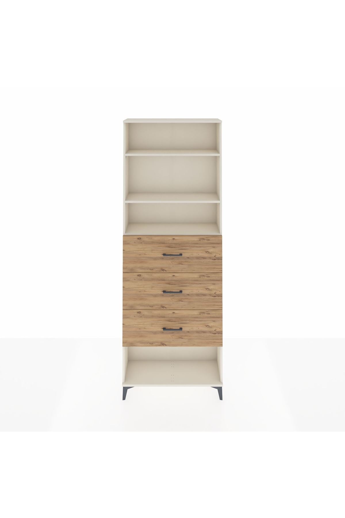 Arges Dolap 3 Raflı 3 Çekmeceli 88x30x243 Aytaşı-Çam