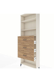 Arges Dolap 3 Raflı 3 Çekmeceli 88x30x243 Aytaşı-Çam