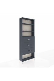 Arges Dolap 3 Raflı 3 Çekmeceli 88x30x243 Antrasit-Antrasit