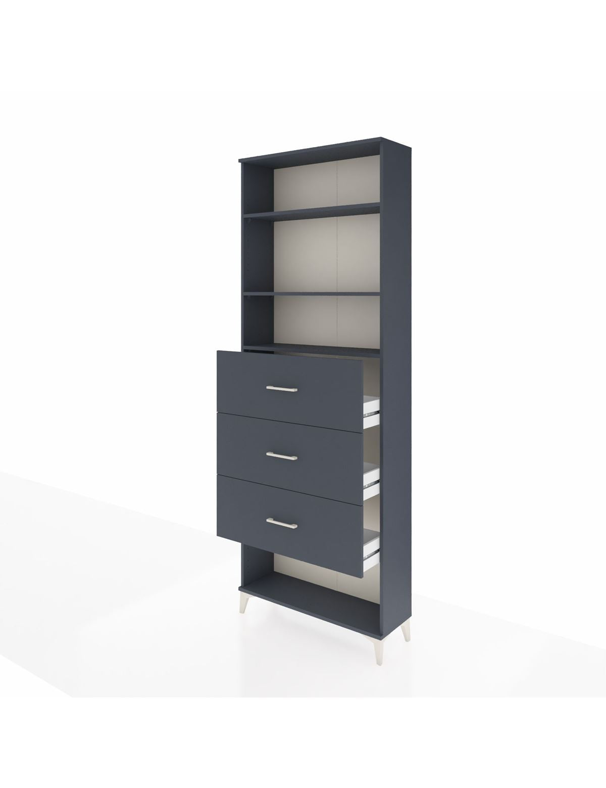 Arges Dolap 3 Raflı 3 Çekmeceli 88x30x243 - S33M204V5A