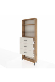 Arges Dolap 3 Raflı 3 Çekmeceli 88x30x243 Çam-Aytaşı
