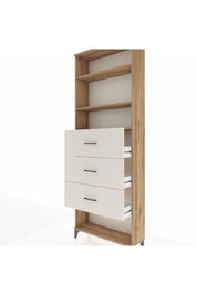Arges Dolap 3 Raflı 3 Çekmeceli 88x30x243 Çam-Aytaşı