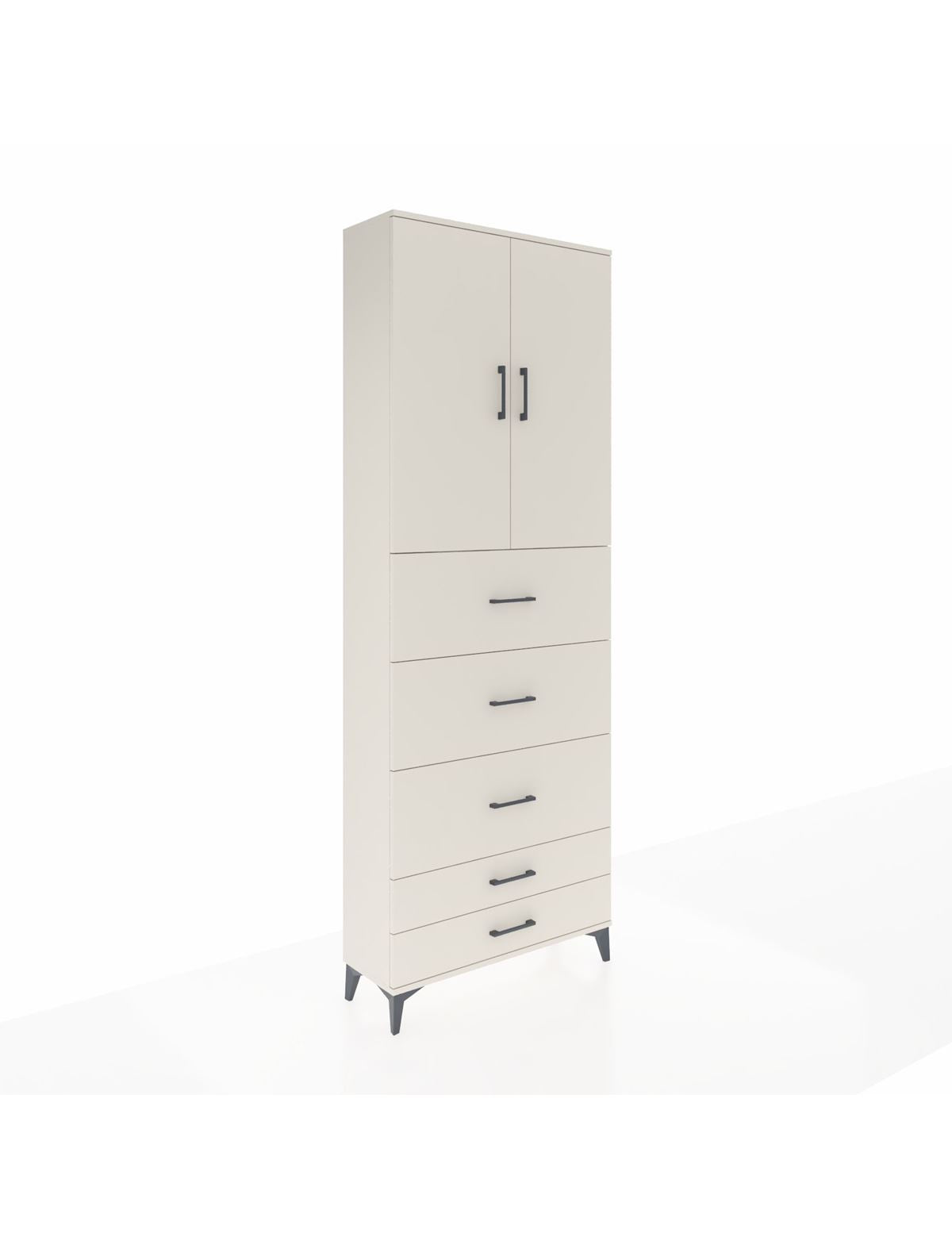 Arges Dolap 3 Raflı 5 Çekmeceli 2 Kapaklı 88x30x243 Aytaşı-Aytaşı