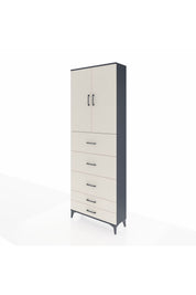 Arges Dolap 3 Raflı 5 Çekmeceli 2 Kapaklı 88x30x243 - S33M205V4A