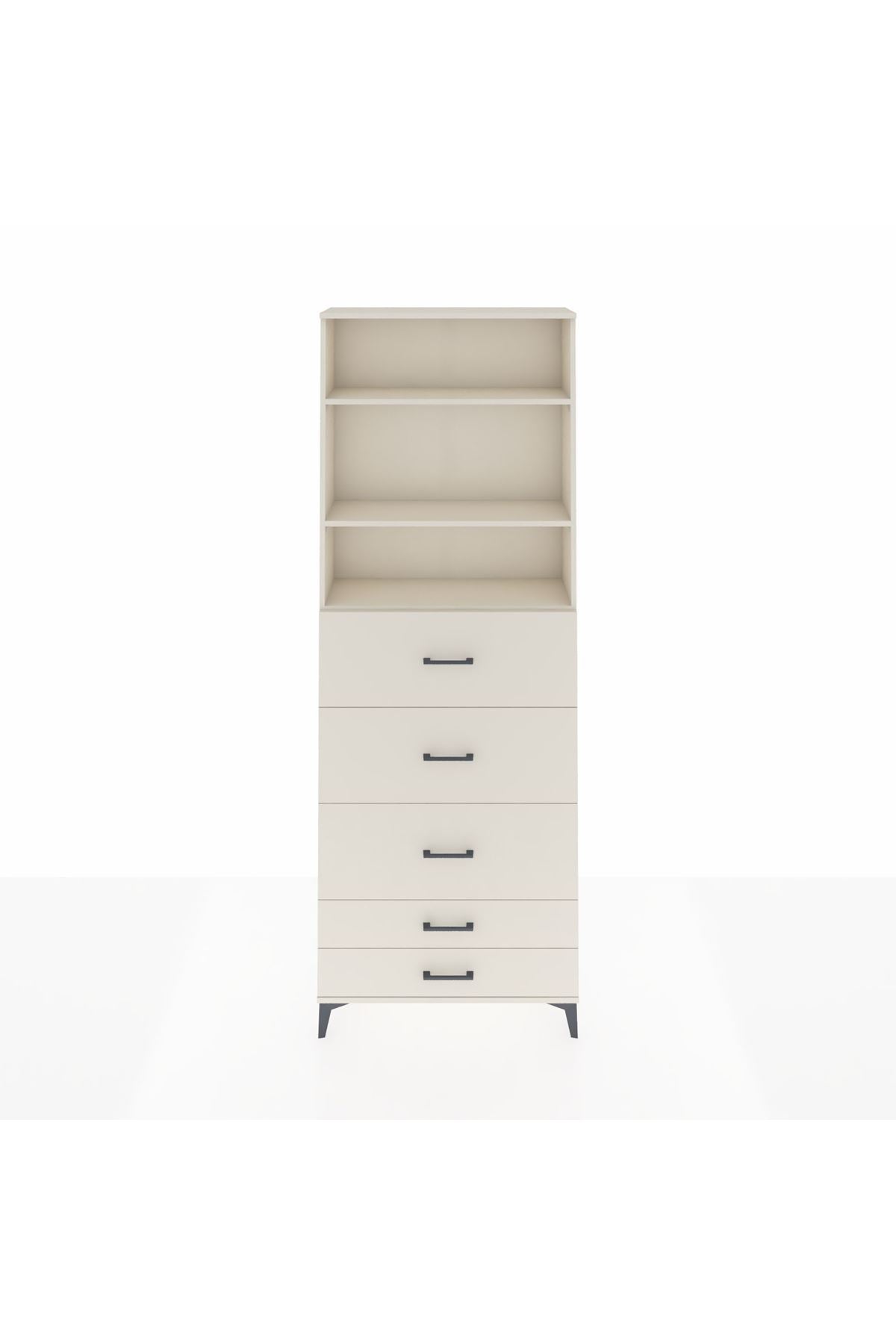 Arges Dolap 3 Raflı 5 Çekmeceli 88x30x243 Aytaşı-Aytaşı