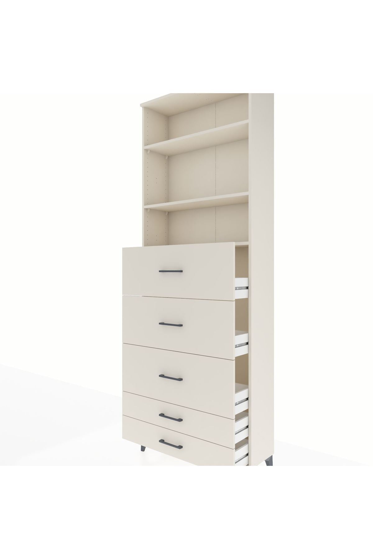 Arges Dolap 3 Raflı 5 Çekmeceli 88x30x243 Aytaşı-Aytaşı